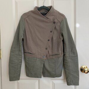 Coffee Shop Slub Moto Jacket Asymmetric Snap